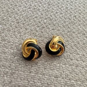 (Auth) Vintage Givenchy Gold-plated Clip-on Earrings
